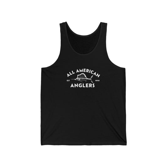Unisex Cotton Tank Top - White Logo