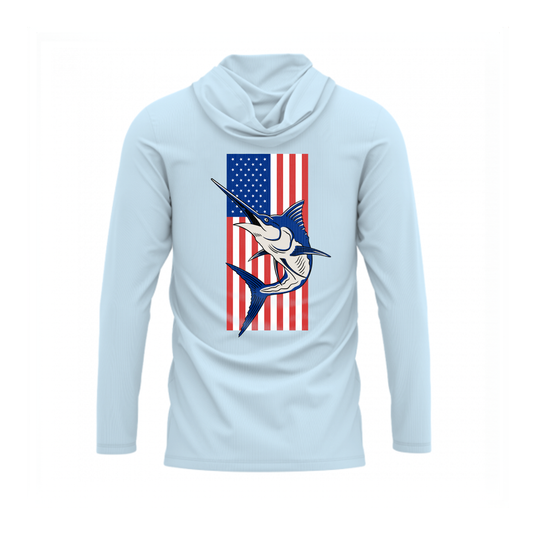 Marlin American Flag Premium Performance Hoodie